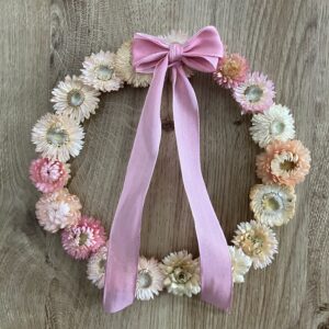 Naturalny suszony wianek Pudrowa Elegancja