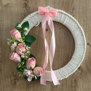 Makramowy wianek Pastelowa harmonia